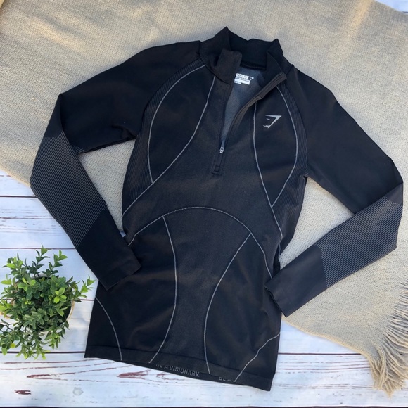Gymshark Tops - GYMSHARK seamless airflow zip pullover M